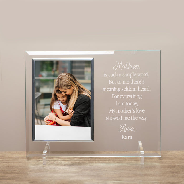Personalized Mother's Day Poem Glass Frame