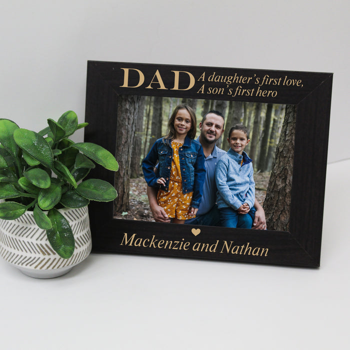 Personalized dad daughter son frame
