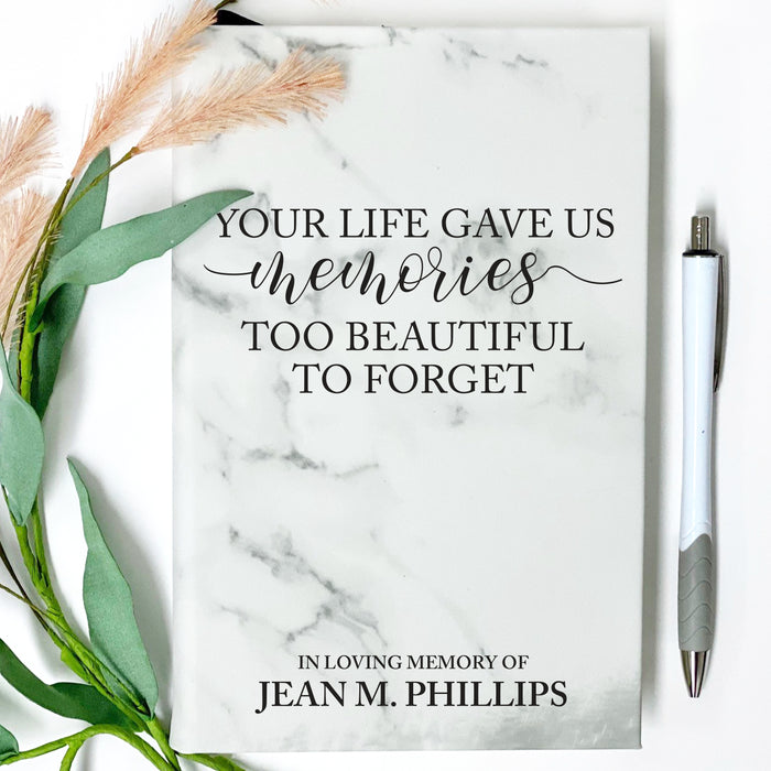 Personalized "Beautiful Memories" Memorial Journal