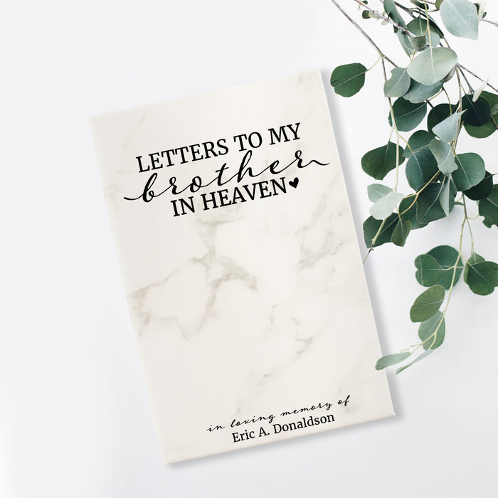 Personalized "Letters to Brother in Heaven" Journal