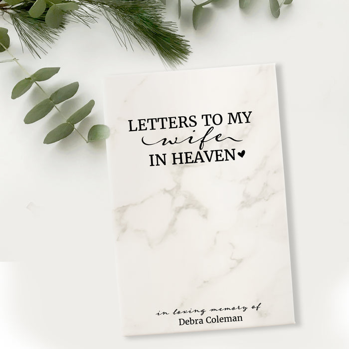 Personalized "Letters to Wife in Heaven" Journal