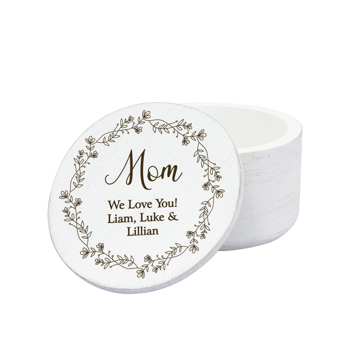 Personalized "Mom We Love You" Jewelry Box