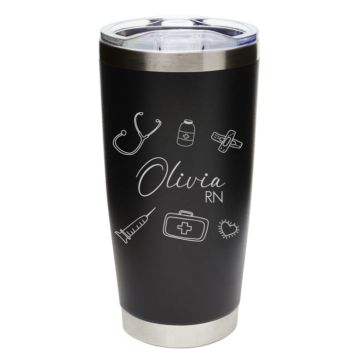 Personalized Nurse Stainless Coffee Tumbler