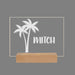 Personalized palm tree beach LED light