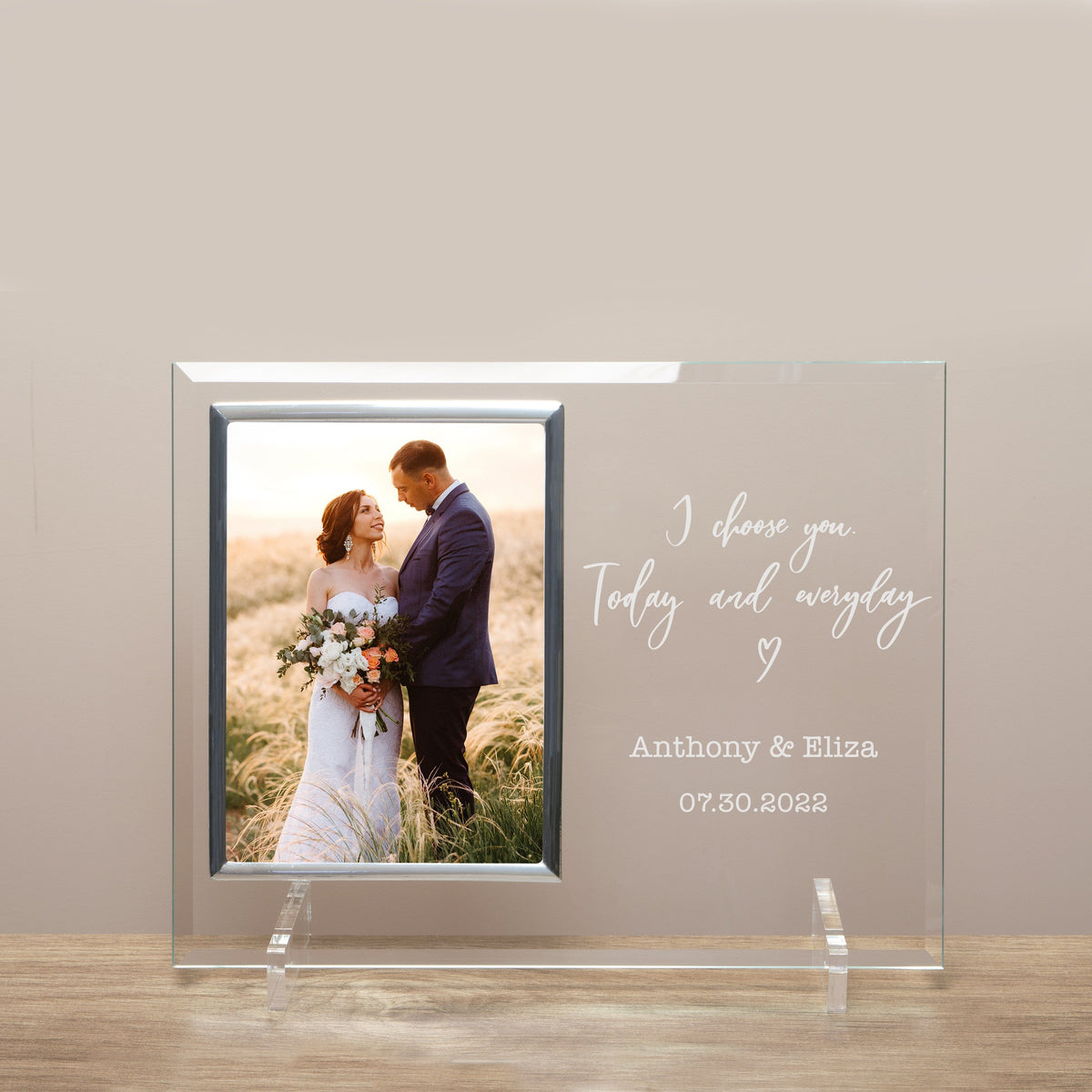 Personalized I Choose You Glass Picture Frame — 28 Collective