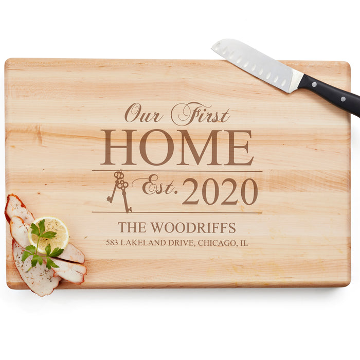 Personlized Our First Home Cutting Board