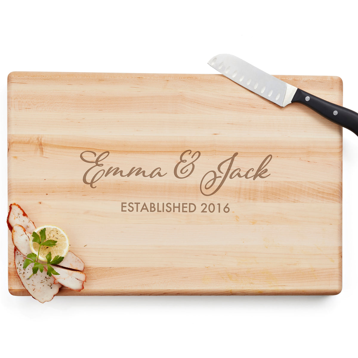 Engraved Cutting Board or Chopping Block, Personalized Wedding