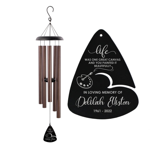 Personalized Artist memorial wind chime