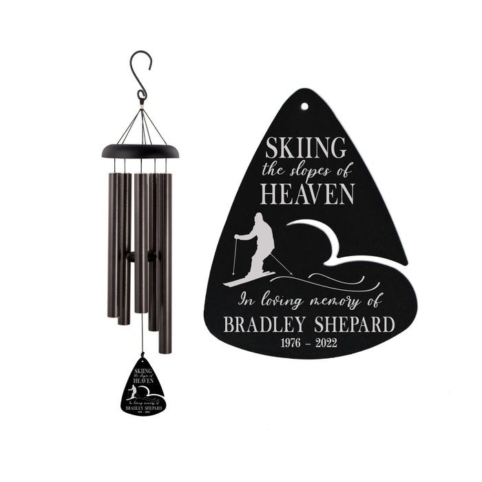 Skiing Memorial Wind Chime Gift