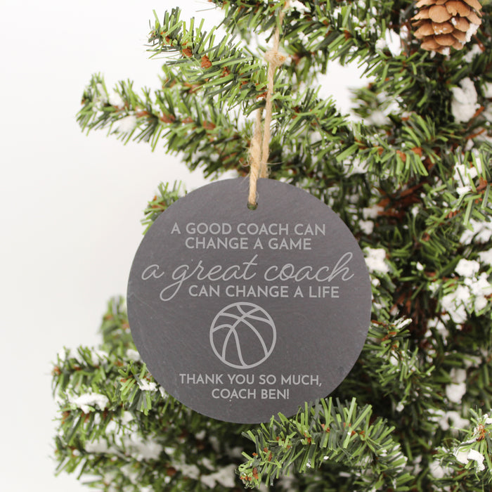 Personalized Basketball Coach Ornament