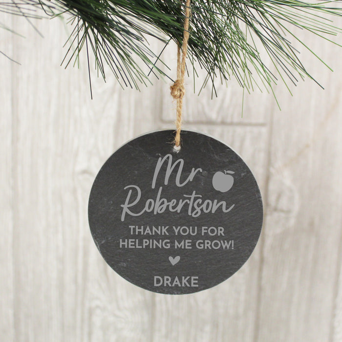 Personalized Teacher Christmas Ornament