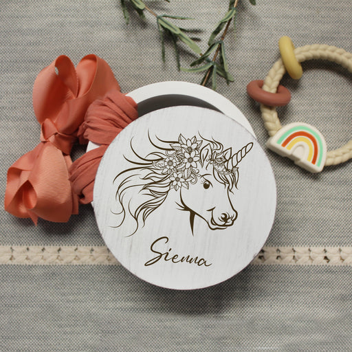 Personalized unicorn keepsake gift for girls
