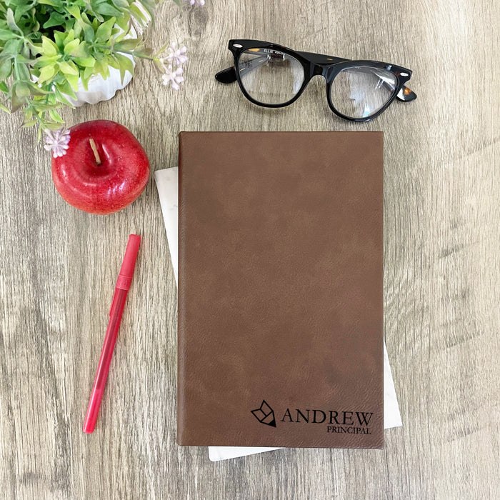 personalized name and job title journal