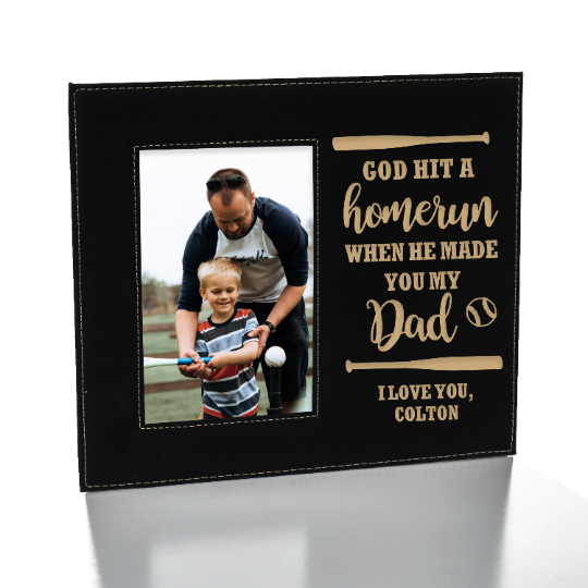 Dad Hit a Homerun Picture Frame