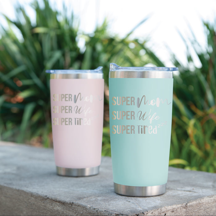 Personalized Super Mom Stainless Coffee Tumbler — 28 Collective