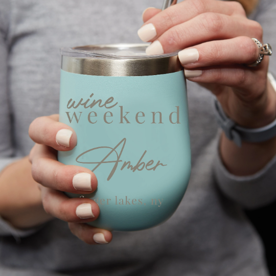 Personalized Wine Weekend Stainless Wine Tumbler